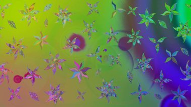 Raster illüstrasyonu. Eski usul küçük çiçekli şirin bir eskiz deseni. Moda arka planında parlak buketler. Kumaş, duvar kâğıdı ve kağıda yazdırmak için gelişen arkaplan.