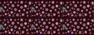 Nazik, narin çiçek arkaplanı. Çiçekli karalama şeklinde Raster çiçek deseni. Kahverengi renkte çiçekler.