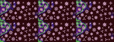 Organik motif arka planı. Raster illüstrasyonu. Ultraviyole kumaş deseni. Çizim deseni.