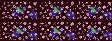 Çiçekli karalama şeklinde Raster çiçek deseni. Kahverengi renkli çiçekler. Nazik, narin çiçek arkaplanı.