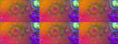 Çiçek tasarımı için inanılmaz bir kolaj cenneti tarzı. Çiçekli zambakların eskiz geçmişi. Parlak çiçekli kolaj çiçekleri kahverengi.