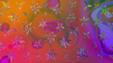 Çiçekli eskiz arkaplanı. Düz Çiçek Elementleri Tasarımı. Çocuk stili. Renkli Bahar Teması çizim şablonu.