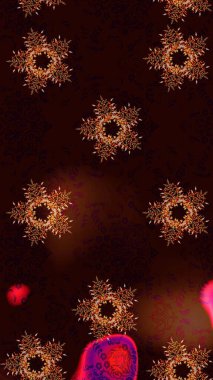 Kar tanesi kışı siyah, kahverengi ve kırmızı renklerde izole edilmiş. Raster illüstrasyonu. Siyah, kahverengi ve kırmızı ikon silueti. Yeni yıl tabelası. Kutlamanın sembolü. Noel tasarımı için.