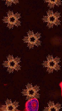 Kışın sembolü. İllüstrasyon kar tanesi. Güzel dekorasyon. Siyah, kahverengi ve kırmızı renklerde ayrık suluboya kar taneleri.