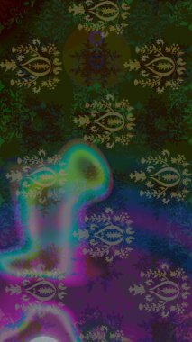 Çiçekli karalama şeklinde Raster çiçek deseni. Yumuşak, bahar çiçekli arka plan. Gri renkli çiçekler.