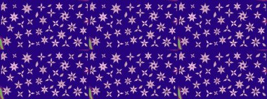 Moda baskıları için zarif bir şablon. Halk tarzı. Parlak renkli çiçekleri ve mavi yaprakları olan harika bir çiçek deseni. Modern çiçek arkaplanı.