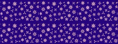 Mavi renkli çiçekler. Raster düz çiçek çizim deseni. Tasarım hediye paketi, tebrik kartları, posterler ve afiş tasarımı.