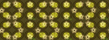 Yeni yıl kar tanesi. Güzel soyut kar tanesi raster tasarımı. Düz kar karalama ikonları, kar taneleri silueti yeşil, kahverengi ve sarı renkler noel afişi, kartlar.