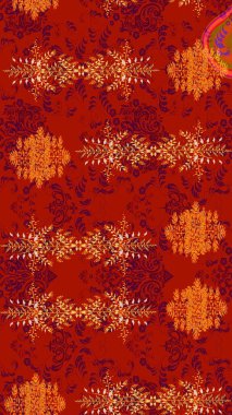 Kırmızı, turuncu ve mor kar taneli Noel kartı kırmızı, turuncu ve mor renklerde. Kış kartı Mutlu Noeller, Yeni Yıl ve Mutlu Tatil Raster çizimleri. Kar taneleri arkaplanı.