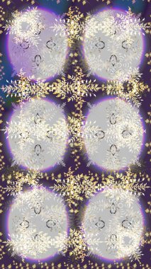 Son moda kar taneleri ve elementler onun kartlarını gösteriyor. Kar taneleri tasarımı. Modern soyut tasarım posteri, kapak, nötr, gri ve mor renkli kart tasarımı. Retro biçim dokusu, kış elementleri.