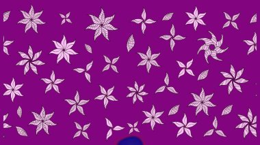 Düz Çiçek Elementleri Tasarımı. Sevimli çiçek raster deseni. Renkli Bahar Teması eskiz kalıbı. Mor renkte çiçekler.