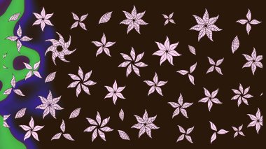 Raster illüstrasyonu. Hoş bir çiçek geçmişi var. Küçük bir çiçekte eskiz deseni. Güzel kumaş deseni.