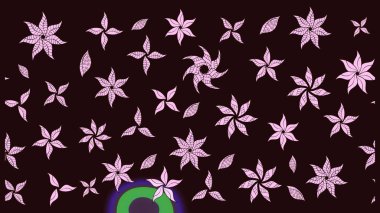 Çiçekli çiçek deseni, suluboya. Düz Çiçek Elementleri Tasarım Raster illüstrasyonu. Kahverengi renkli çiçekler. Renkli Bahar Teması Eskiz Şablonu.