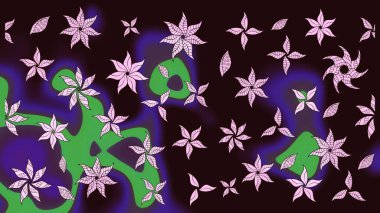 Eskiz geçmişi. Eski usul. Raster. Tomurcukları çiçek olan sevimli bir çiçek deseni. Kumaş, tekstil, duvar kağıdı baskısı için. Raster illüstrasyonu.