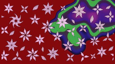 Kırmızı renkte çiçekler olan çiçek deseni çiz. Suluboya tarzında kırmızı renkte çiçekler.