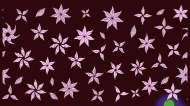 Kahverengi renkli Asya tekstili. Raster illüstrasyonu. Çiçek desenini çiz.