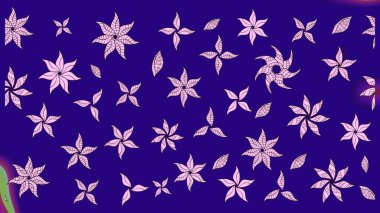 Moda baskıları için zarif bir şablon. Halk tarzı. Parlak renkli çiçekleri ve mavi yaprakları olan harika bir çiçek deseni. Modern çiçek arkaplanı.