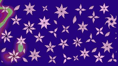 Vadinin mavi renkli çiçekleri. Raster çiçek desenleri çiziyor..