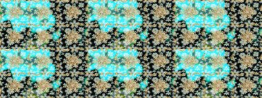 Altın şablon. Raster illüstrasyonu. Klasik çiçek dokusu. Kusursuz desenli altın elementler. Kart, duvar kağıdı, ambalaj ve tekstil için klasik tasarım. Tarafsız renklerde Royal retro.