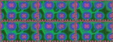 Yeşil renkte güzel çiçekler, suluboya desenli, duvar kağıdı, kart ya da kumaş için fayanslı. Raster..