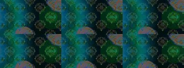 Çiçek deseni. Raster illüstrasyonu. Kusursuz Chichi kumaş deseni. Renkli Bahar Temalı Kusursuz Arkaplan. Düz Çiçek Elementleri Tasarımı.