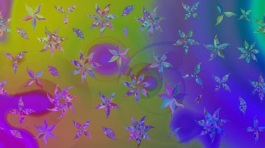 Nazik, narin çiçek arkaplanı. Mor renkli çiçekler. Raster çiçek desenli ve çiçekli..