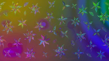 Moda baskısı. Dekorasyon ve tasarım için güzel bir desen. Raster illüstrasyonu. Suluboya çizim kalıbı. Eski model. Çiçeğin suluboya çizimlerinin zarif deseni.