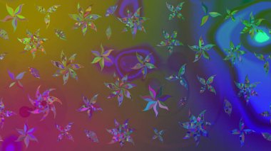 Kahverengi renkli etnik çiçeklerin olduğu zarif bir eskiz modeli. Raster Çiçek İllüstrasyon Şirin Tekstil.