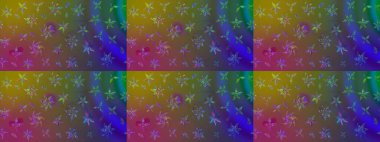 Raster illüstrasyonu. Kahverengi renkli çiçekler. Raster illüstrasyonu. Çiçek desenli çizim. Asya tekstil tarzında.