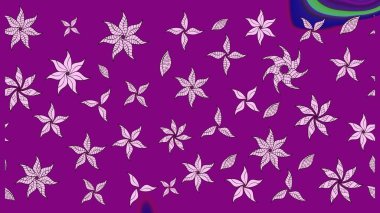 Mor renkli çiçekler. Düz Çiçek Elementleri Tasarımı. Çiçekli çizim şekli. Renkli Bahar Teması çizim şablonu.