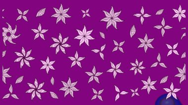 Robot resim. Raster illüstrasyonu. Küçük çiçekte sevimli çiçek deseni var..