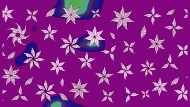 Mor renkli çiçek çizimi. Mor renkli çiçekler. Çiçek deseni. Raster illüstrasyonu. Şatafatlı bahar bahçesi dokusu.