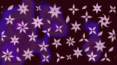 Çiçek desenli raster, kahverengi çizgi grafik desenli soyut raster arkaplan. Modern stil dokusu.