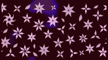 Soyut etnik raster çizim kalıbı. Çiçekler. Vadinin çiçekleri kahverengi renklerde.