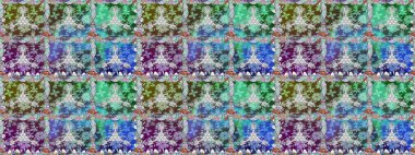 Kusursuz Renksiz Bahar Temalı Kusursuz Arkaplan. Mavi renkli çiçekler. Sevimli çiçek raster deseni. Düz Çiçek Elementleri Tasarımı.