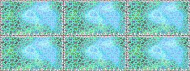 Raster illüstrasyonu. Klasik tarzda hem de. Elin kusursuz deseni suluboya desenli siluet kelebekleri. Mavi renkli illüstrasyon.