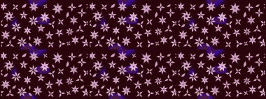 Düz Çiçek Elementleri Tasarımı. Raster. Renkli Bahar Teması çizim şablonu.