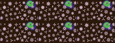 Renkli Bahar Teması eskiz kalıbı. Düz Çiçek Elementleri Tasarımı. Parlak arkaplan eskiz desenli çiçekli fantezi tasarımı.