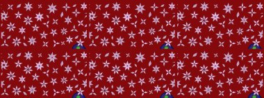 Kırmızı renkte çiçekler. Düz Çiçek Elementleri Tasarımı. Çiçekli çizim şekli. Renkli Bahar Teması çizim şablonu.