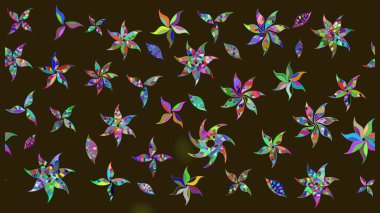 Raster Güzel kumaş deseni. Raster suluboya deseni, narin çiçekler, kahverengi çiçekler, tebrik kartı şablonu..