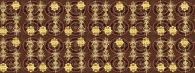 Kahverengi, sarı ve bej renkli kristal kar taneleri. Raster illüstrasyonu.