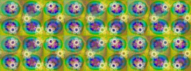 Soyut mandala veya kaprisli kar tanesi içini kaplamak sanat çizmek. Renkli arka plan üzerinde izole sevimli kar taneleri. Raster illüstrasyon.