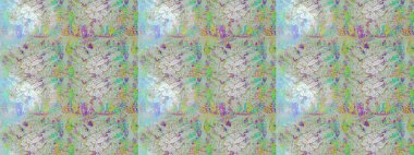 Çiçek ve yapraklı karalama şeklinde Raster çiçek deseni. Tarafsız, gri ve mavi renklerde bahar çiçekleri. Raster illüstrasyonu.