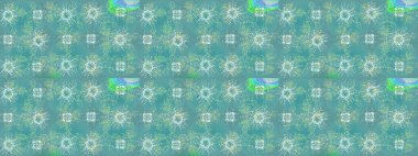 Kar tanesi renkli desen. Snowflakes desen. Raster kar taneleri arka plan. Renk arka plan üzerinde izole soyut kar taneleri ile düz tasarım. Raster illüstrasyon.