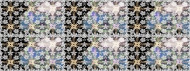 Suluboya tarzında gri renkli çiçekler. Gri renkli çiçeklerle kusursuz çiçek deseni.