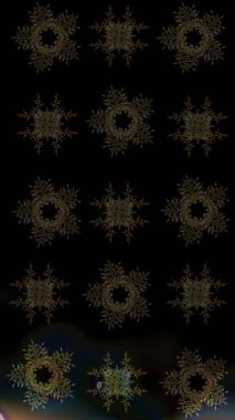 Bokeh siyahı, grisi, kahverengileri ve kar taneleriyle dekoratif Noel geçmişi. Raster illüstrasyonu.