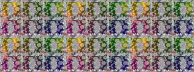 Kabile sanatı boho baskısı, klasik çiçek arkaplanı. Soyut etnik raster kusursuz desen. Arkaplan dokusu, duvar kağıdı, doğal renklerde çiçek teması.