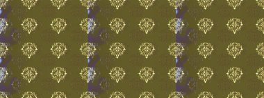 Kusursuz klasik raster yeşili, kahverengi, bej ve altın desenli. Geleneksel oryantasyon süsü. Klasik vintage arkaplan.