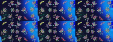 Çizim raster deseni. Güzel kumaş deseni. Çiçek arka planı.