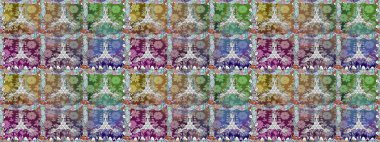 Raster illüstrasyonu. Sevimli, pürüzsüz desenli, küçük çiçekli, klasik tarzda. Kumaş, duvar kağıdı ve kağıt üzerine baskı yapmak için gelişen arka plan. Moda arka planında parlak buketler.